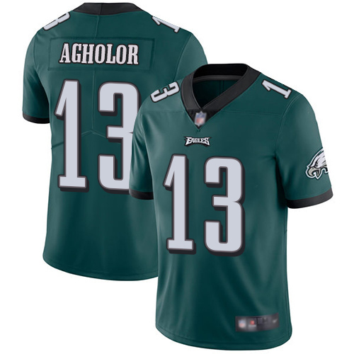 Men Philadelphia Eagles 13 Nelson Agholor Midnight Green Team Color Vapor Untouchable NFL Jersey Limited 100th